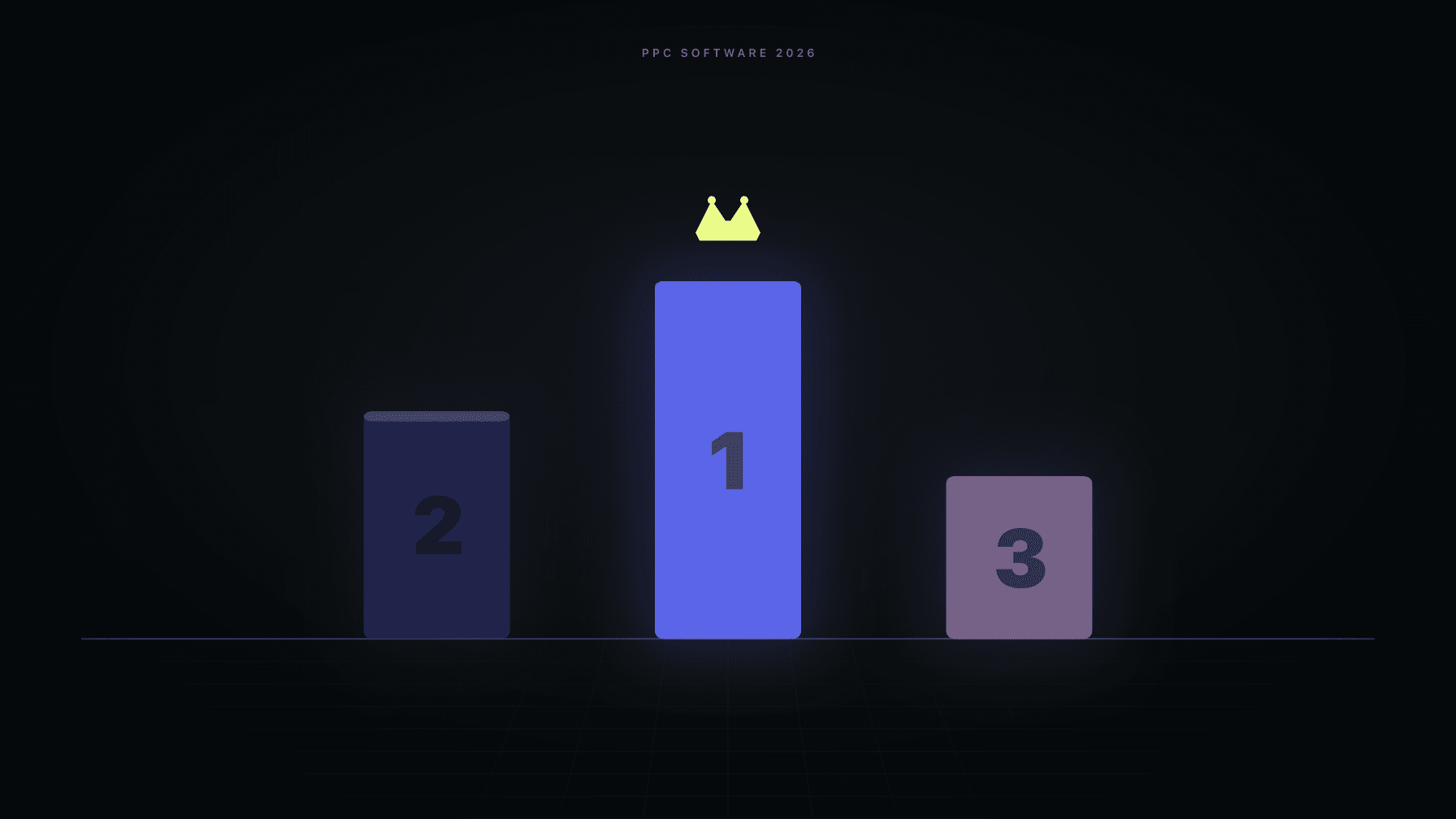 Ranked leaderboard of Amazon PPC software — winning tier crowned with a lime accent