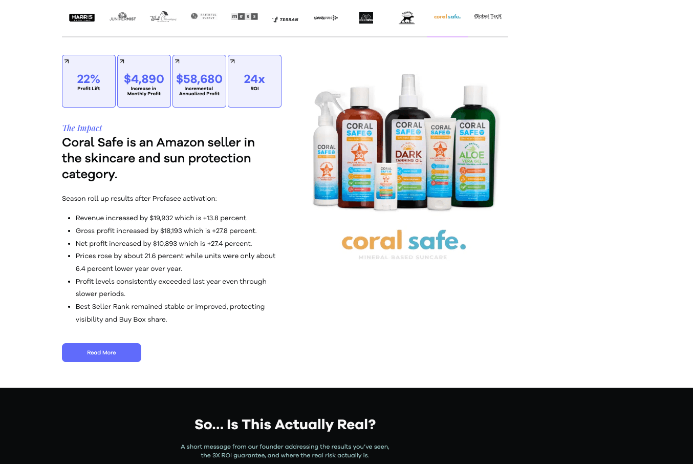 Coral Safe case study screenshot