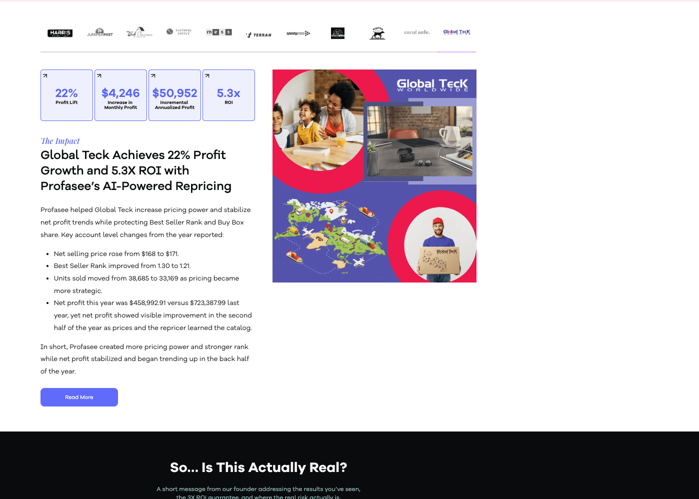 Global Teck case study screenshot